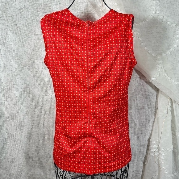 Vintage fred rothschild california red pinwheel print tank size 12 - Picture 5 of 5